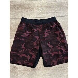 Lululemon T.H.E. Short Mens Medium Camo Black Compression Unlined Workout Gym 9"